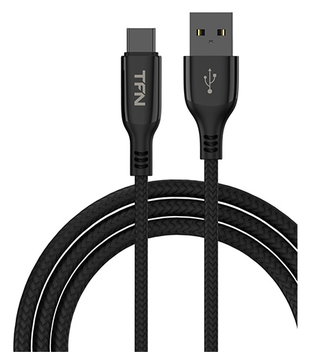 Кабель USB 2.0 A - USB Type-C (1.2м), нейлон TFN-C-BLZ-AC1 M-BK (черный)