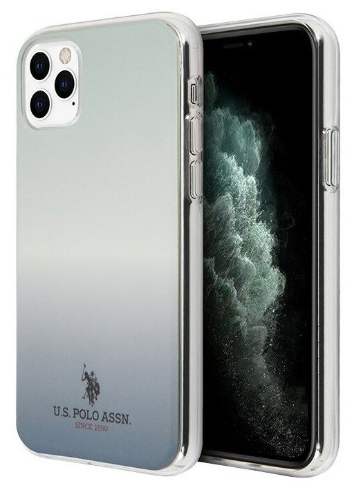 Чехол CG Mobile U.S. Polo Assn. PC/TPU Gradient Small horse Hard для iPhone 11 Pro Max, Синий