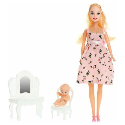 Кукла модель Беременная с малышом, с аксессуарами, микс в пакете 7893762