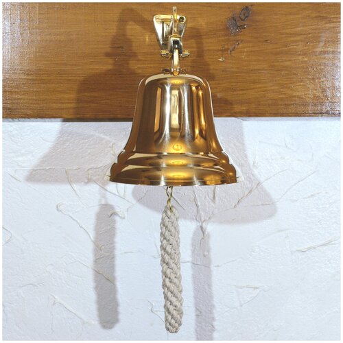 Корабельная полированная рында d 15 см. Крепление - кронштейн