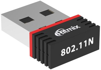 Адаптер WiFi - USB Ritmix RWA-120 2.4ГГц, IEEE802.11b/g/n, скорость до 150Мбит/с. Чипсет RealTek RTL8188