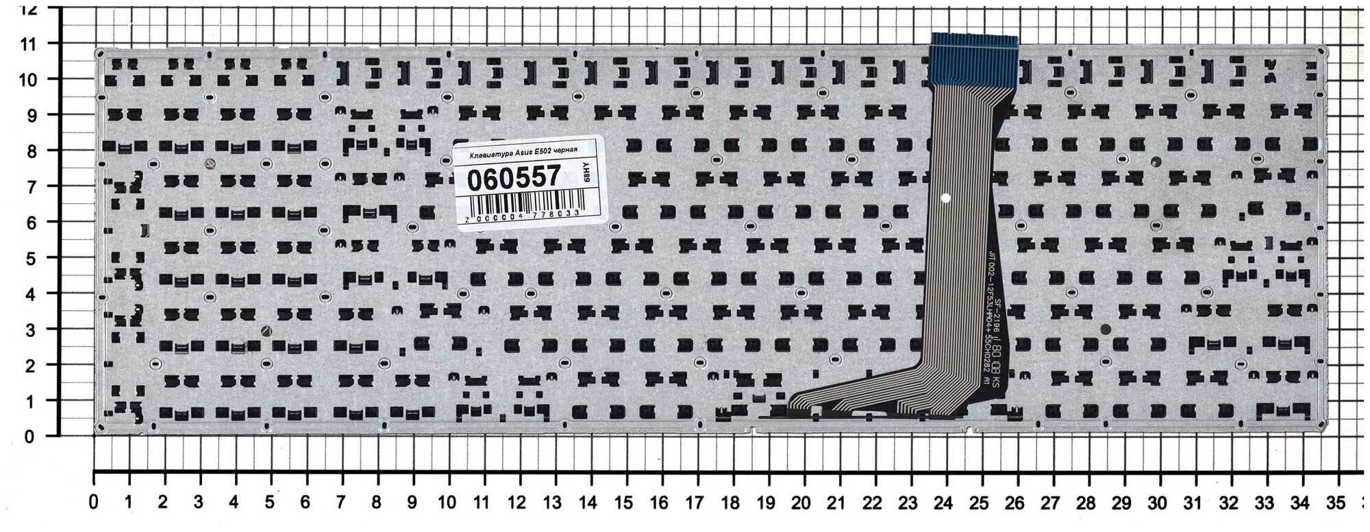 Клавиатура для ноутбука Asus E502 черная без рамки