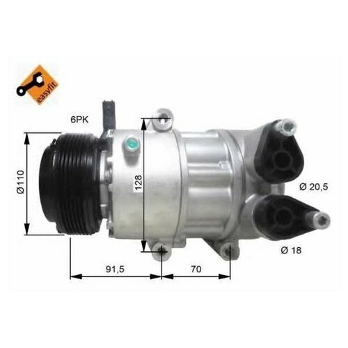 Компрессор конд. восстан. for s-max/gala, nrf, 32812