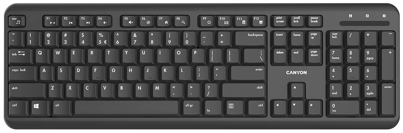 Беспроводная клавиатура Canyon CNS-HKBW02-RU черный