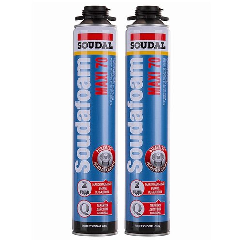 Монтажная пена Soudal Soudafoam MAXI 70 объем 870 мл летняя 2 баллона 1889₽
