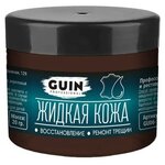 Жидкая кожа (восстановитель) для ремонта изделий из гладкой кожи Guin темно-коричневая 20 г - изображение