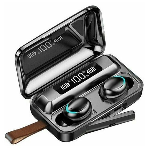 Наушники F9-5 VBT 128 беспроводные вакуумные водонепроницаемые BT 50 2000 мАч черные 58500₽