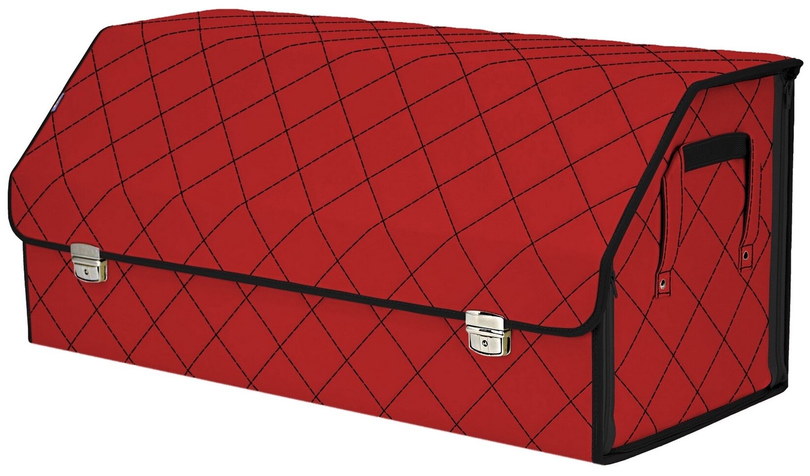 Органайзер-саквояж в багажник "Союз Премиум" (размер XXL). Цвет: красный с черной прострочкой Ромб.