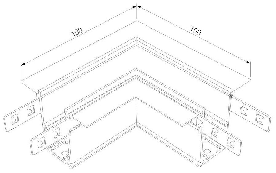 Коннектор угловой Elektrostandard SLIM MAGNETIC 85093/00 4690389178986 - фото №8