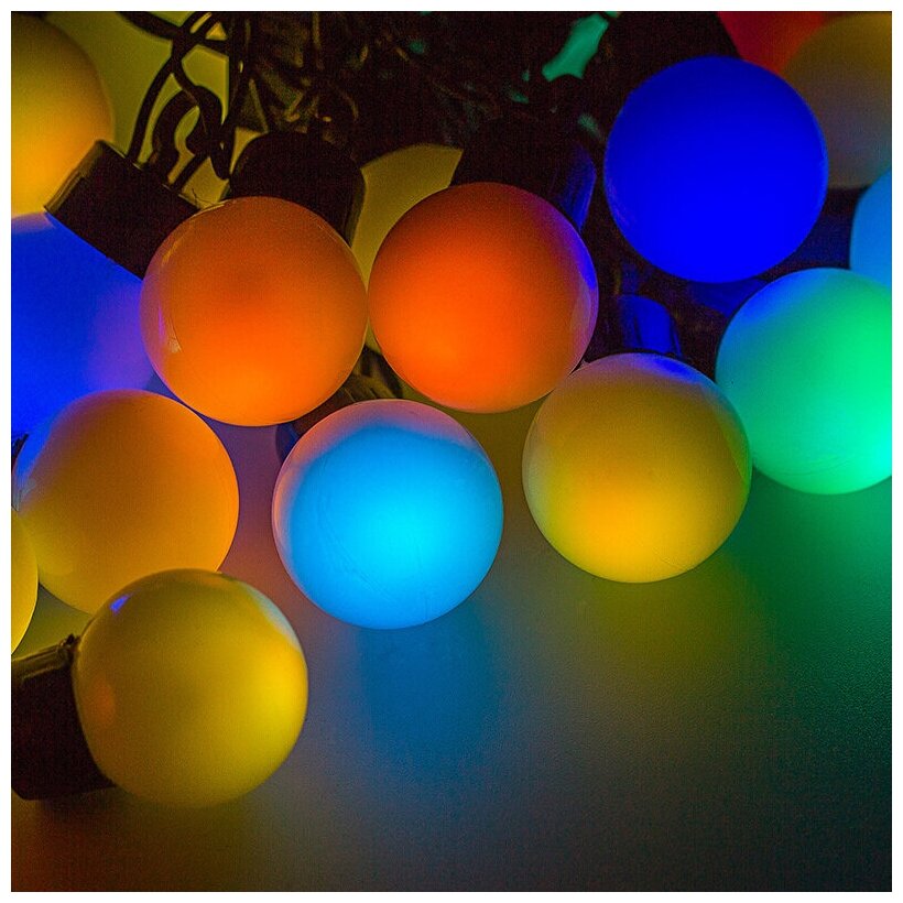 Уличная светодиодная гирлянда Neon-Night "Мультишарики" с эффектом смены цвета RGB, 10 м (40 LED)