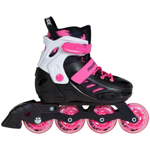 Роликовые коньки Powerslide Khaan Junior SQD Black/White/Pink (EUR:27-30)