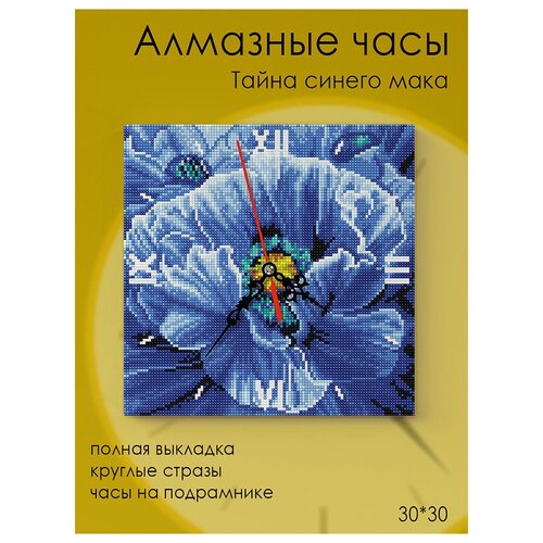 Color-Kit Алмазные часы №2 Тайна синего мака WP303018 30 х 30 см