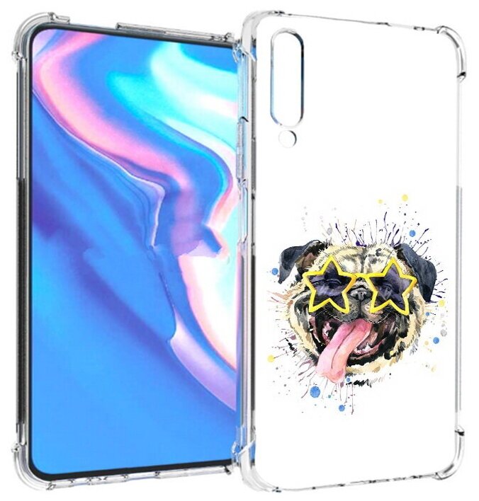 Чехол задняя-панель-накладка-бампер MyPads мопс боксер для Honor 9X Pro/Huawei Y9s/P Smart Pro 2019 противоударный