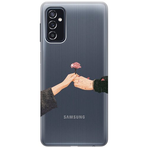 Силиконовый чехол с принтом Hands для Samsung Galaxy M52 5G / Самсунг М52