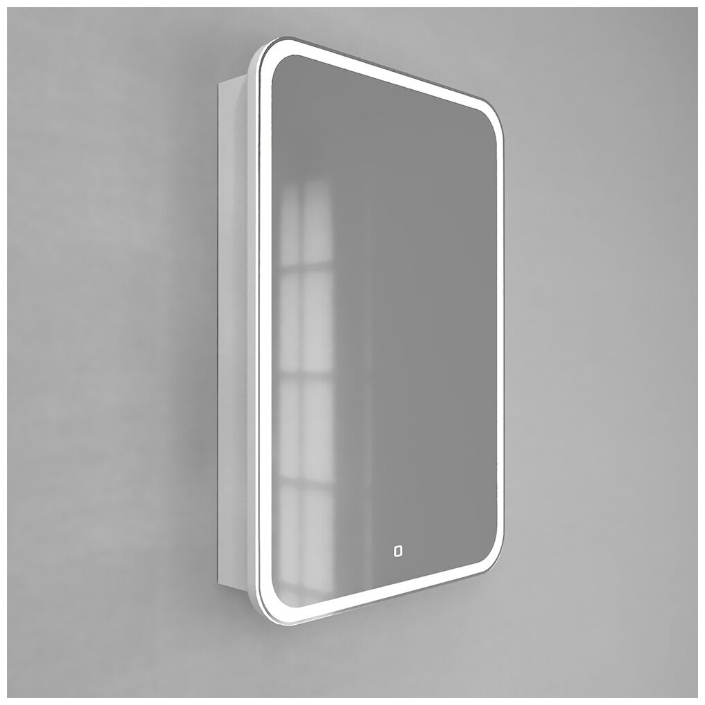 Зеркало-шкаф Jorno Modul 50 Mol.03.50/P/W/JR с подсветкой