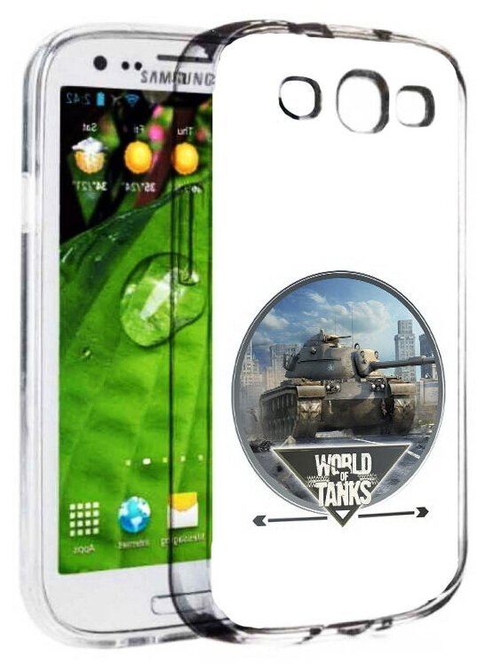 Чехол задняя-панель-накладка-бампер MyPads Мир танков для Samsung Galaxy S3 GT-I9300/Duos GT-I9300I противоударный