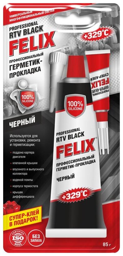 Нейтральный герметик-прокладка FELIX (черный 85 г) 411040059