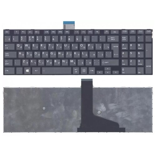Клавиатура keyboard 0KN0-C31RU13 для ноутбука Toshiba Satellite L50D-A L70-A S50-A S50D-A S70-A S70D-A вертикальный Enter черная 904₽