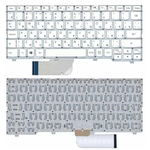 Клавиатура keyboard NB116BT1-MB-V11 для ноутбука Lenovo IdeaPad 100S-11IBY белая без рамки 738₽