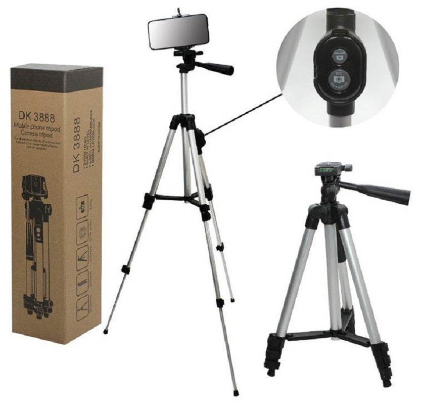 Штатив для камеры и телефона Tripod DK3888 с блютус пультом ДУ