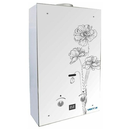 Газовый водонагреватель Vektor 10 G черный цветок 1015000₽