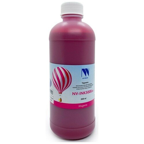 Чернила NV Print NV-INK500 Magenta Eco экосольвентные для устройств, печатающих головами Epson DX4/ 5/ 7 XP-606 (500ml) чернила nv экосольвентные nv ink500 magenta eco