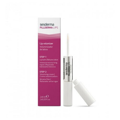 FILLDERMA LIPS Lip volumizer – Система для увеличения объема губ (бальзам + крем-активатор), 6 мл+ 6 мл
