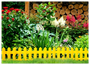 Забор декоративный МастерСад Палисадник желтый 1,9м / бордюр для сада и огорода / Ограждение садовое для клумб и грядок / забор пластиковый