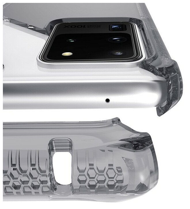 Чехол антибактериальный ITSKINS SPECTRUM CLEAR для Samsung Galaxy S20 Ultra дымчатый - фото №5