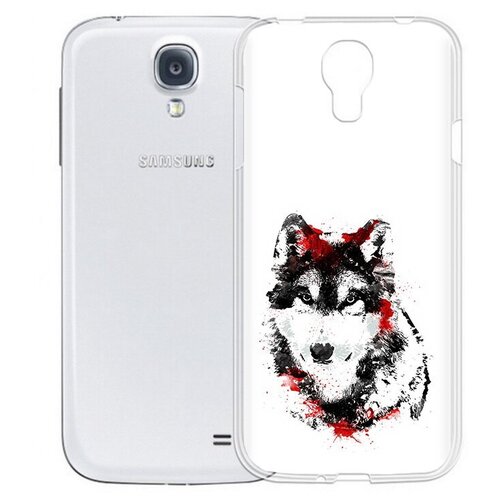 Чехол задняя-панель-накладка-бампер MyPads кровавый волк для Samsung Galaxy S4 GT-i9500/i9505 противоударный
