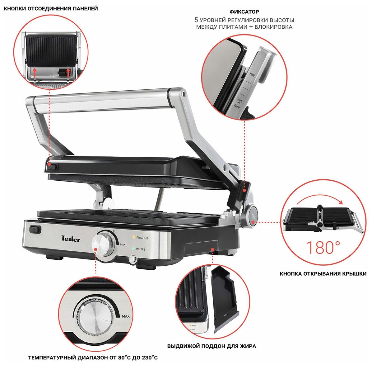 Электрогриль TESLER EG-205 - фотография № 17