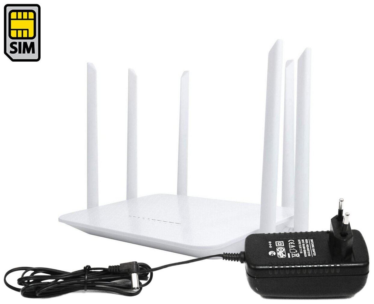 2х диапазонный 4G WiFi роутер (2,4 и 5,8) с СИМ картой HDком AC1200-4G (РОС) (F1507EU) и 4G-lte модемом - Wi-Fi 3G/4G/LTE роутер с 4g модемом