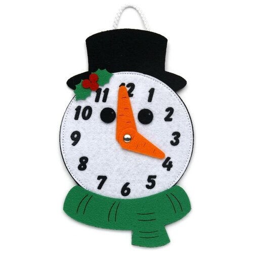 Развивающая игра из фетра Часы Снеговик Фетров 1601005