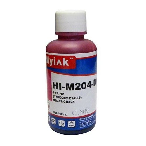 Чернила для HP (178/121/655/901/920) CB319/CB324 (100мл, magenta) HI-M204-D Gloria™ MyInk чернила inktec h7064 для hp cb319 cb324 178 m 0 1 л