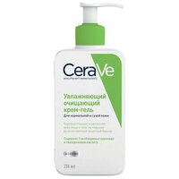 CeraVe крем-гель увлажняющий очищающий для нормальной и сухой кожи лица и тела, 236 мл