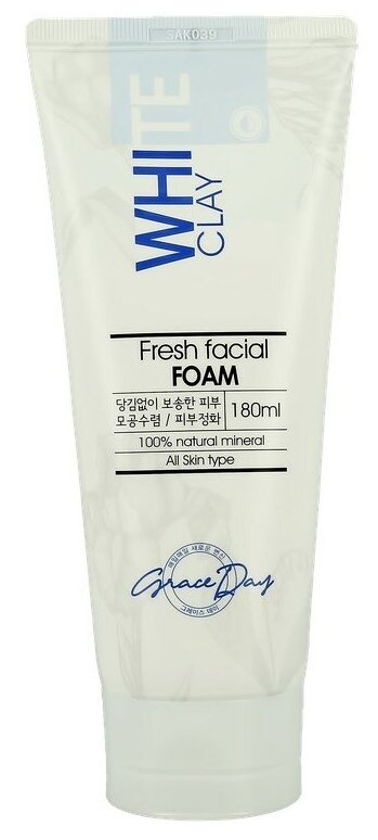 Пенка для умывания с белой глиной Grace Day White Clay Fresh Facial Foam 180ml - фотография № 6