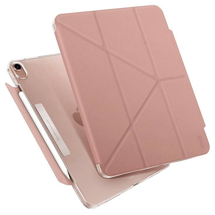 Чехол Uniq Camden Anti-microbial для iPad Air 10.9 (2022/20) с отсеком для стилуса, розовый