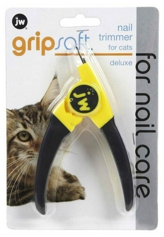 J.W. Когтерез-гильотина для кошек Grip Soft Deluxe Nail Trimmer Цвет:Желтый - фотография № 4
