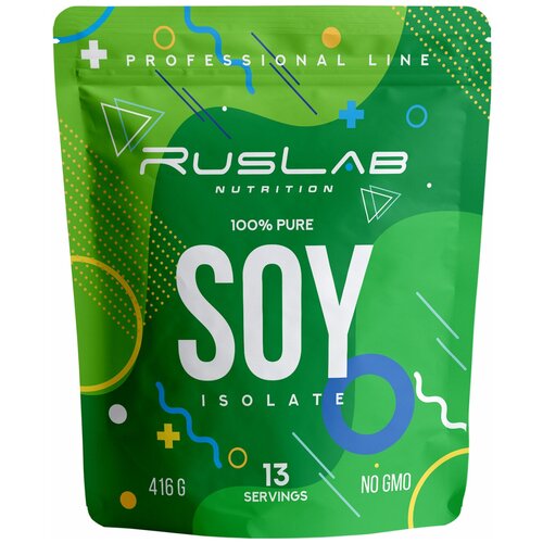 Соевый изолят SOY ISOLATE, протеин для вегетарианцев и веганов (416 гр), вкус натуральный соевый протеин soy isolate от pureprotein 900 г натуральный вкус