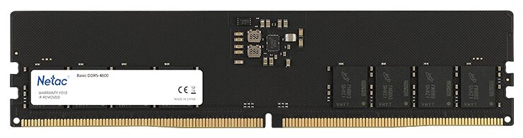 Оперативная память Netac Basic 8 ГБ DDR5 4800 МГц DIMM CL40 NTBSD5P48SP-08