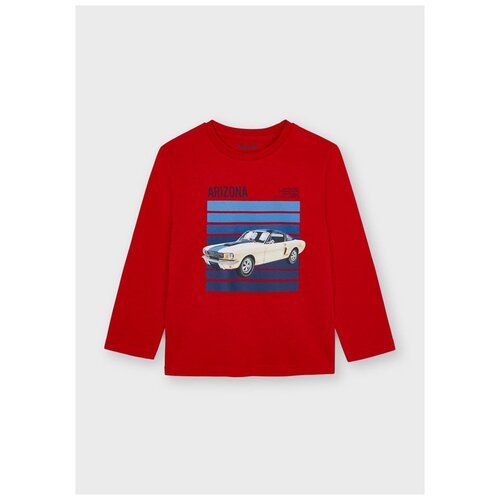 фото Лонгслив, для мальч., цв. красный, возр. 9 л., р. 134 , бренда mayoral.