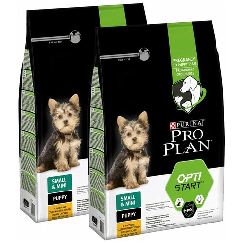 PRO PLAN OPTISTART PUPPY SMALL & MINI для щенков маленьких пород с курицей и рисом (3 + 3 кг)