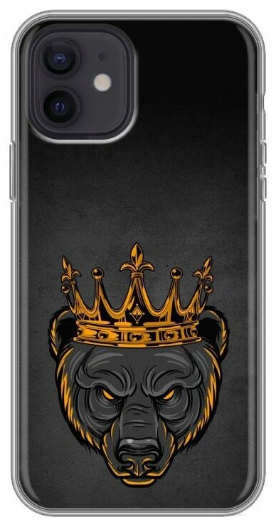 Дизайнерский силиконовый чехол для Iphone 12/12 Pro Король медведь