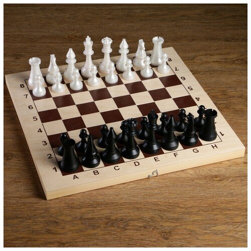 шахматы турнирные утяжеленные фигуры король 10 5 см пешка 5 2 см 50 х 50 см Шахматные фигуры турнирные, пластик, король h-10.5 см, пешка h-5 см