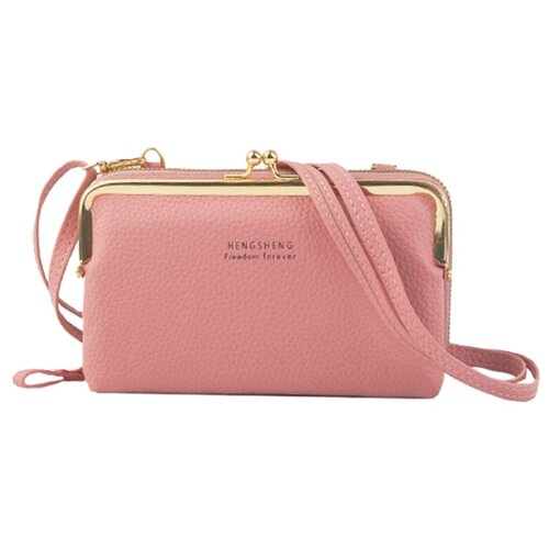 фото Женская сумка, сумка на плечо, темно-розовая forever young