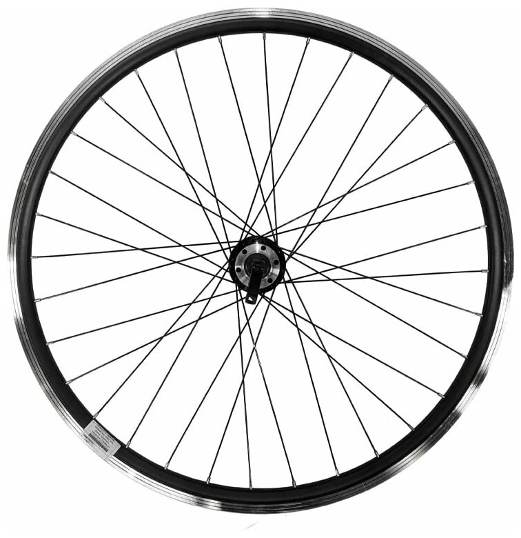 Колесо велосипедное 27,5" переднее в сборе VelRosso двойной алюминиевый обод, промподшипники, эксцентрик disk