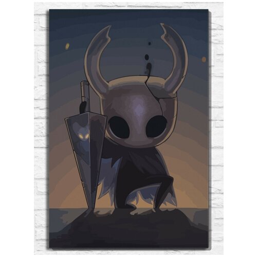 Картина по номерам на холсте Игра Hollow knight (PS 5, PS 4, PS 3, Xbox 360, Xbox ONE, PC, ios) - 9438 В 60x40 картина по номерам на холсте игра hollow knight ps 5 ps 4 ps 3 xbox 360 xbox one pc ios 9435 в 60x40