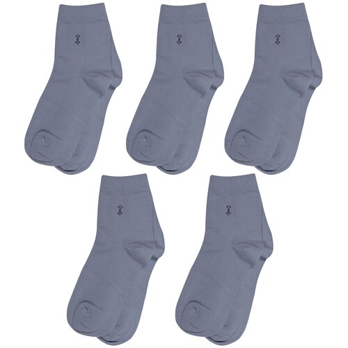 Комплект из 5 пар детских носков RuSocks (Орудьевский трикотаж) светло-серые, рис. 0, размер 12-14 разноцветного цвета