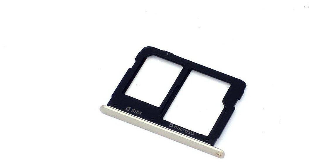 Лоток (держатель контейнер слот) SIM-карты для мобильного телефона (смартфона) Samsung Galaxy A7 (A710F) - 1 SIM золотой
