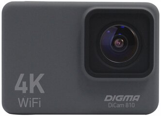 экшн камера, экшен камера Digma DiCam 810 Grey 4K, WiFi